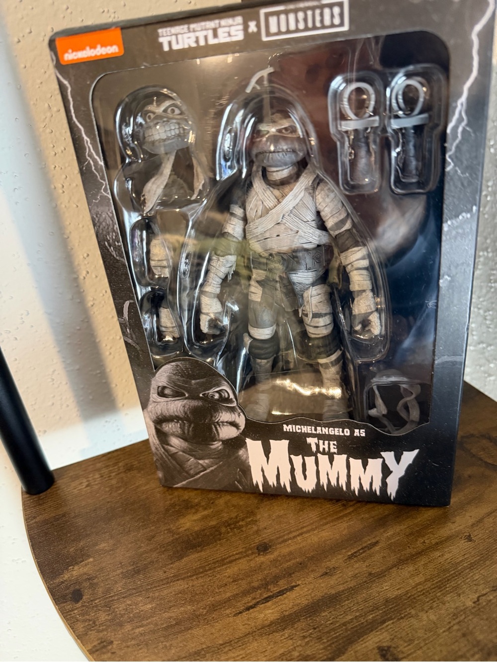 Nickelodeon Michelangelo Mummy-Style Black & White Collectible Figure